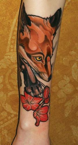 Fox-and-flowers