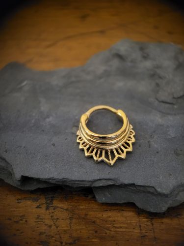 Unser Tigerlily Clicker ist aus hochwertigem Edelstahl hergestellt und ist ideal für dein Septum Piercing geeignet.