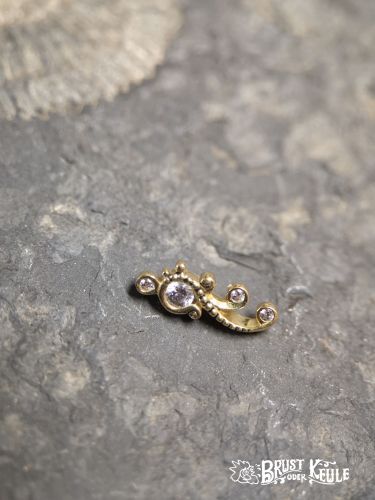 Ein wunderschöner Aufsatz aus 18K Echtgold mit Premium Zirconia.