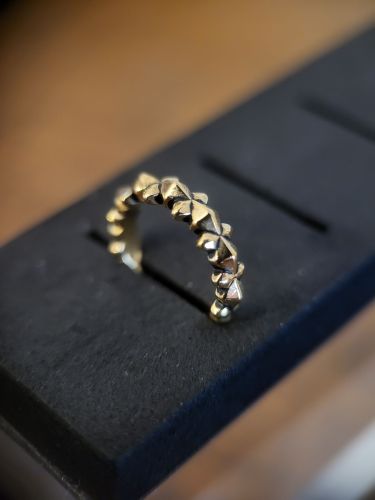 Ein Ring in der Stärke 1.2mm. Er hat ein Clicksystem und ist somit ohne Werkzeug einfach zu öffnen und zu verschließen. GOLD PVD STEEL HINGED RING - Surgical Steel 316L - Gold PVD Coating