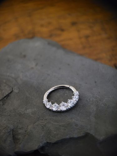 Material CoCr NF - Perfekt für Ohrpiercings oder Septum. - Dank Clicker Technik einfach mit den Fingern zu öffnen und zu schließen. Die hochwertigen Premium Zirconia.