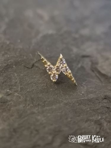 Ein wunderschöner Aufsatz aus 18K Echtgold mit Premium Zirconia.